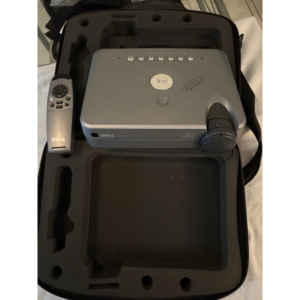 Dell 3100MP DLP Digital Projector with Case, Remote & Cables